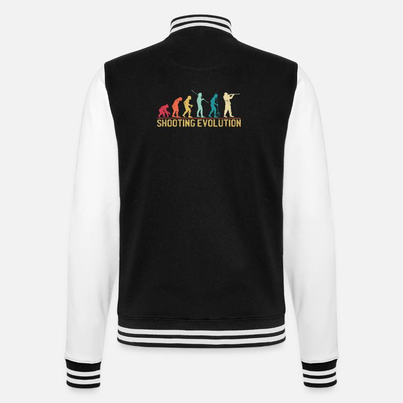 Shooting Evolution Progression Design - College Sweat Jacket - black/white