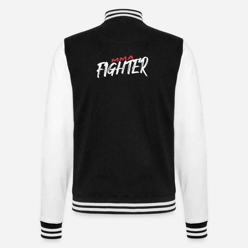 MMA Fighter Power Statement - College Sweat Jacket - black/white