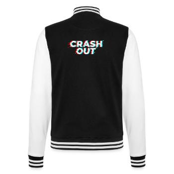 Crash Out - Glitch Style White Red Cyan - Veste Teddy - noir/blanc - Dos - Marisol (170cm)