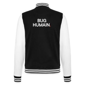 Bug humain humour fatigue moderne - Veste Teddy - noir/blanc - Dos - Marisol (170cm)