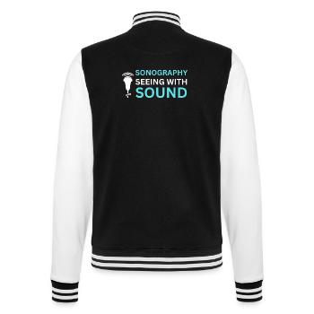 Ultraschalltechniker für Sonographie - College-Sweatjacke - Schwarz/Weiß - Hinten - Marisol (170cm)