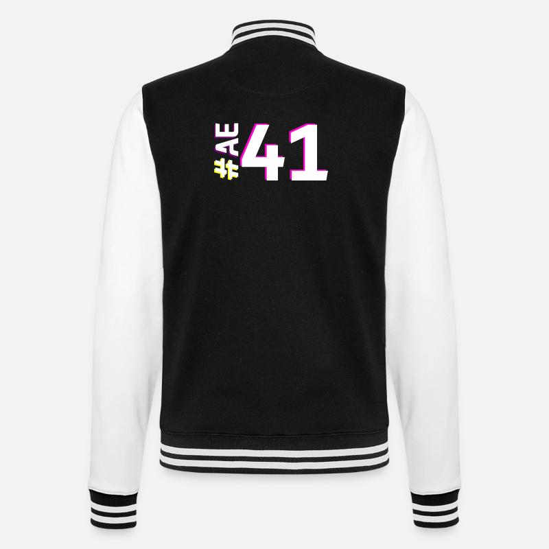 AE41-KARTON - College-Sweatjacke - Schwarz/Weiß