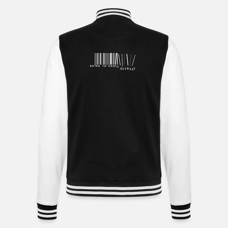 Né pour danser décalé - Veste Teddy - noir/blanc