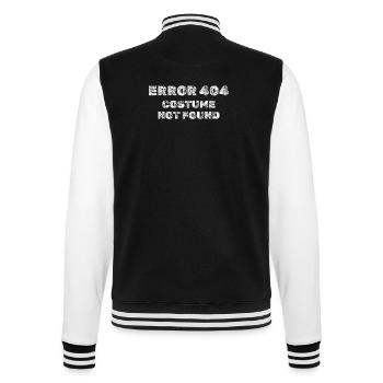 ERROR 404 Costume Not Found Shirt - College Sweat Jacket - black/white - Back - Marisol (170cm)
