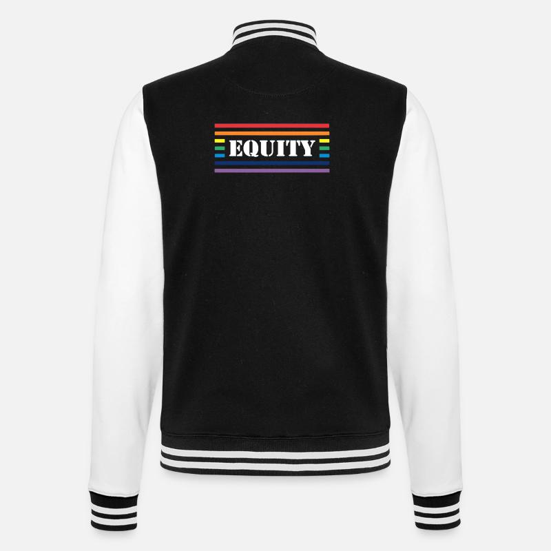 Équité Arc en Ciel Lettrage - Veste Teddy - noir/blanc