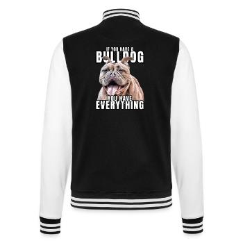 SI VOUS AVEZ UN BOULEDOGUE - Bulldog Dog DOGS - Veste Teddy - noir/blanc - Dos - Marisol (170cm)