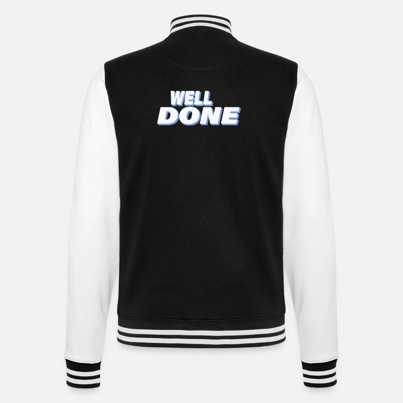 WELL DONE - College-Sweatjacke - Schwarz/Weiß