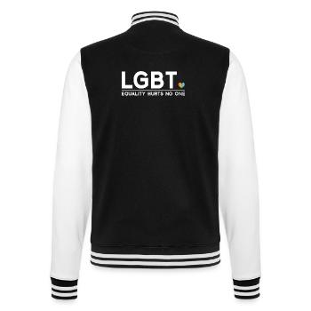 Pride Month - Equality Hurts No One - College Sweat Jacket - black/white - Back - Marisol (170cm)