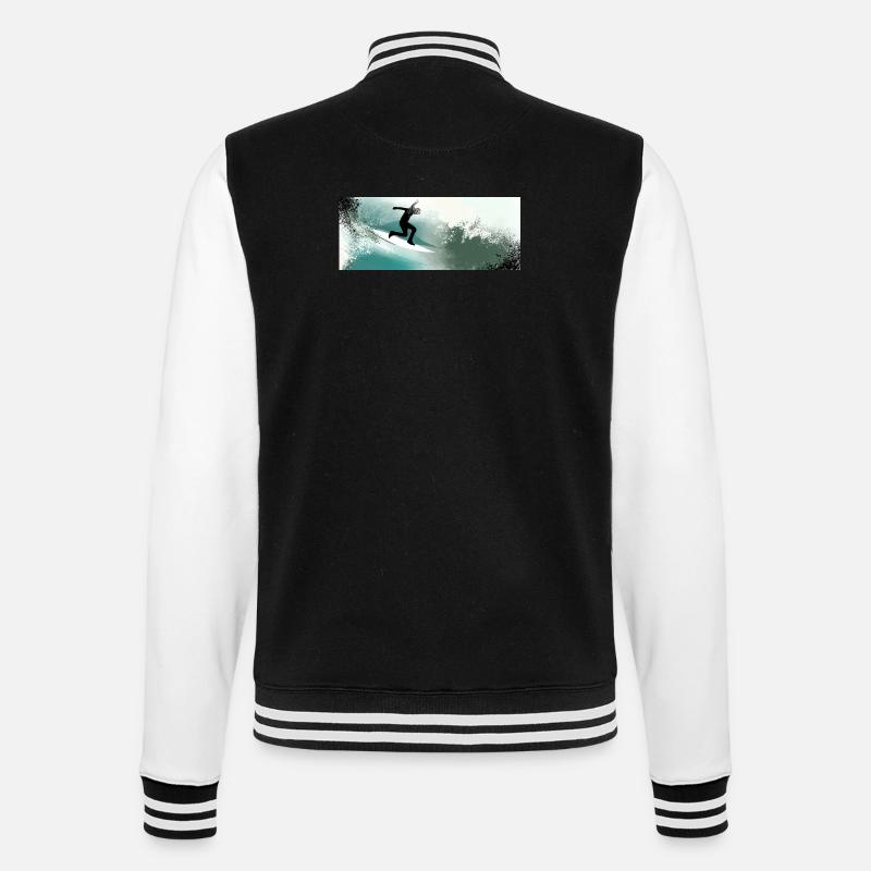 Dans le tumulte des vagues - Veste Teddy - noir/blanc