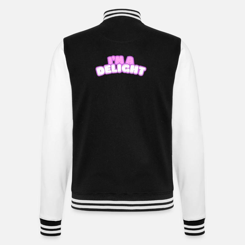 Im Delight Bubble Text - College Sweat Jacket - black/white