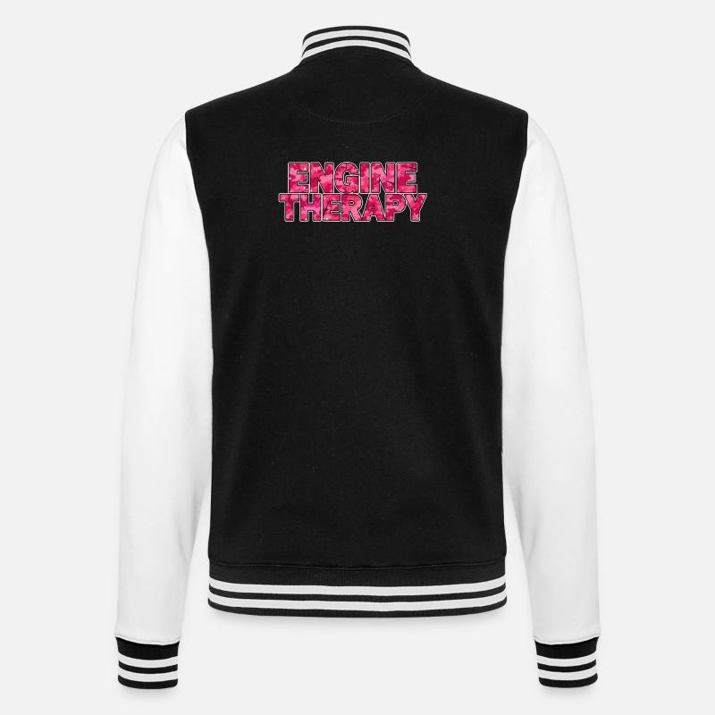 Engine Therapy Car Szene Style - College-Sweatjacke - Schwarz/Weiß
