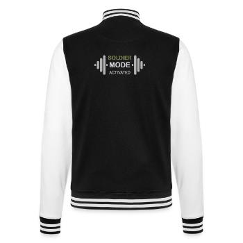 Mentalité de soldat | Cross Training et entraînement - Veste Teddy - noir/blanc - Dos - Marisol (170cm)