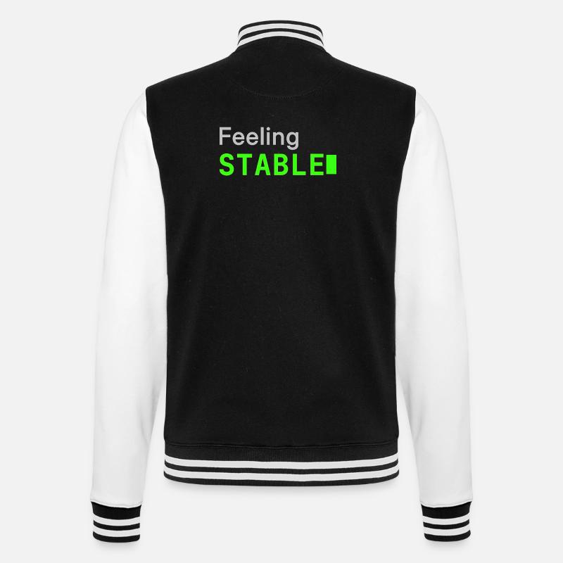 Feeling Stable | Developer mood - College-Sweatjacke - Schwarz/Weiß