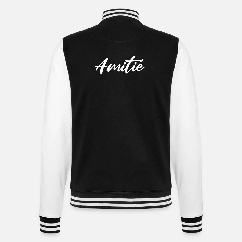 Amitie Script Élégante - Veste Teddy - noir/blanc