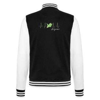 Origami Heartbeat - College-Sweatjacke - Schwarz/Weiß - Hinten - Marisol (170cm)