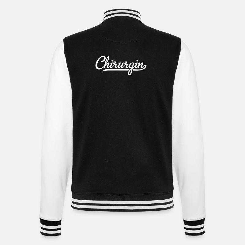 Chirurgin - College-Sweatjacke - Schwarz/Weiß