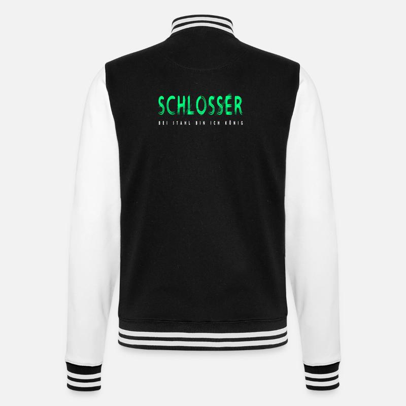 Schlosser Handwerker Design - College-Sweatjacke - Schwarz/Weiß