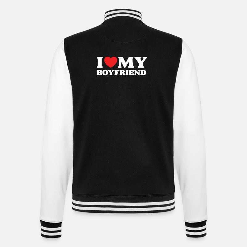 J’aime mon petit ami - Veste Teddy - noir/blanc