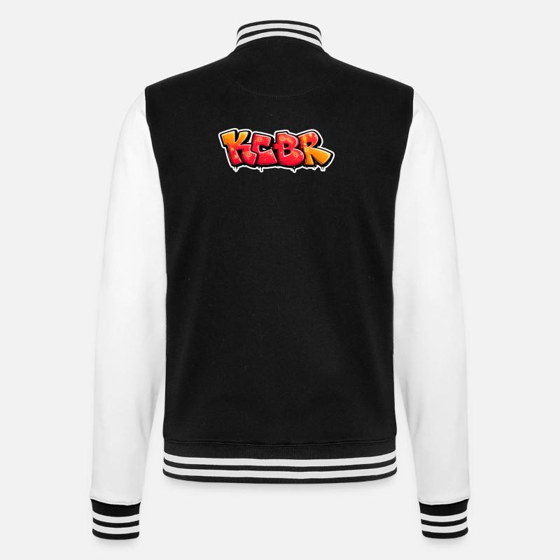 KCBR Graffiti Burst Design - College Sweat Jacket - black/white