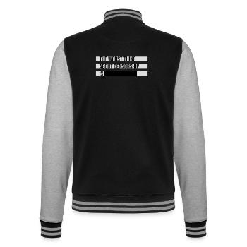 The Worst Thing About Censorship Is Lustig Ironie - College-Sweatjacke - Schwarz/Grau meliert - Hinten - Marisol (170cm)