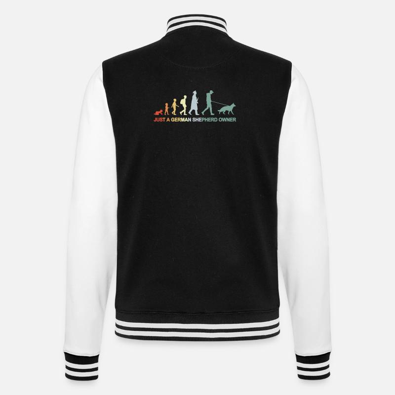 Evolution German Shepherd Owner - College Sweat Jacket - black/white
