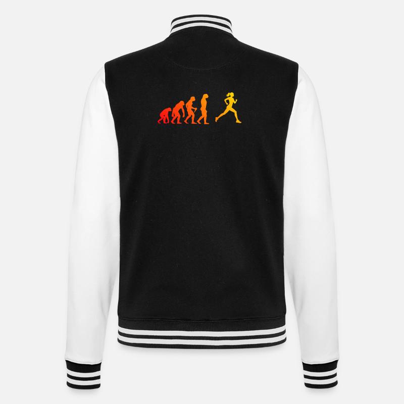 Geschenkidee für eine Running mit Running - College-Sweatjacke - Schwarz/Weiß