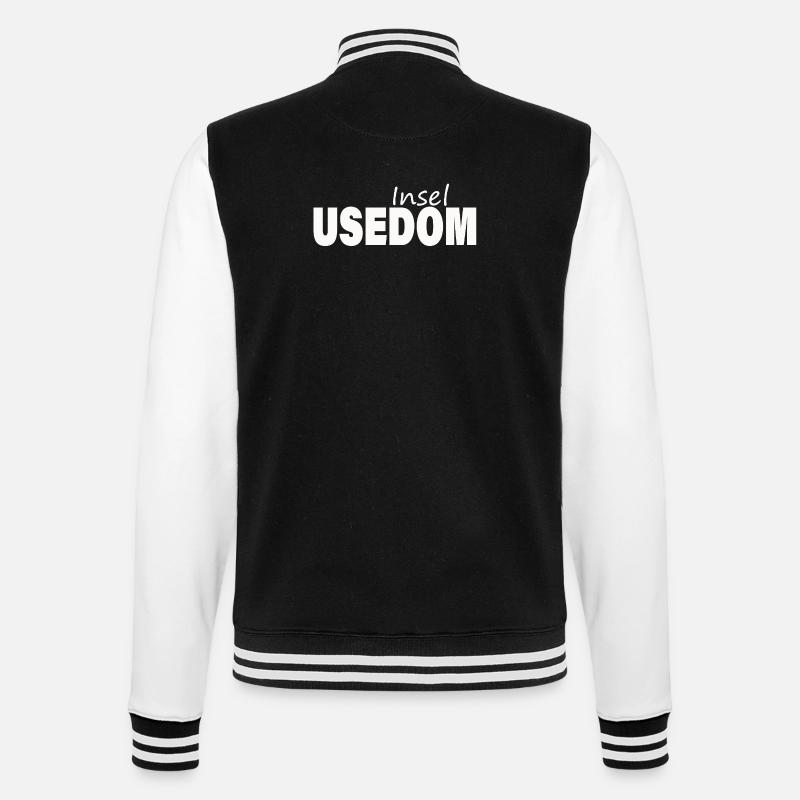 USEDOM - College-Sweatjacke - Schwarz/Weiß