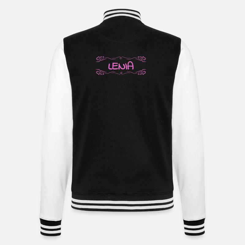 Gift for Lenia - College Sweat Jacket - black/white