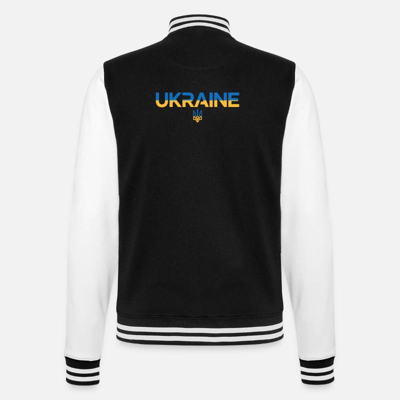 Drapeau de l’Ukraine Trident Emblem Art - Veste Teddy - noir/blanc