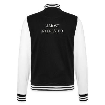 Presque intéressé | Statistique drôle d’introverti sarcastique - Veste Teddy - noir/blanc - Dos - Marisol (170cm)