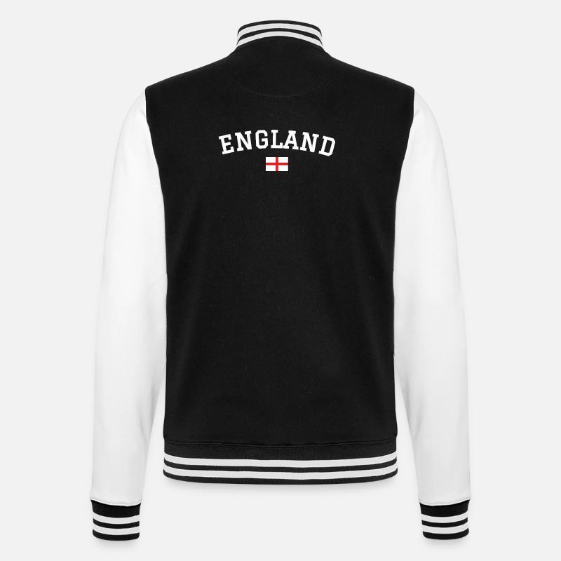 Drapeau anglais Dessin blanc - Veste Teddy - noir/blanc