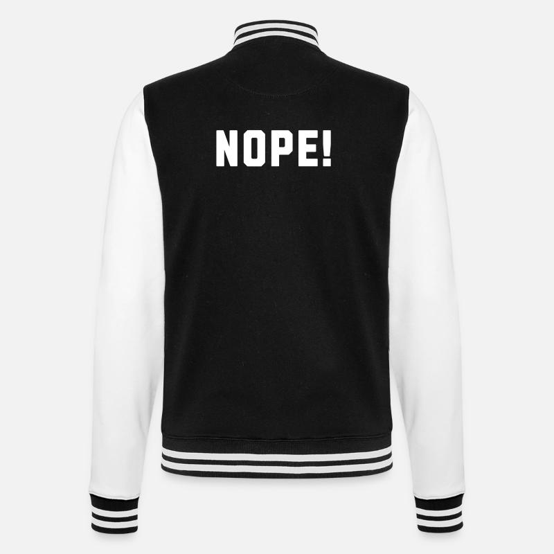 Nope! - College Sweat Jacket - black/white