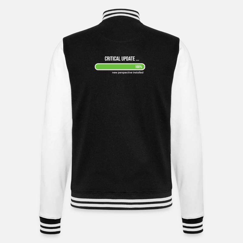 Critical Update New Perspective Installed - College Sweat Jacket - black/white
