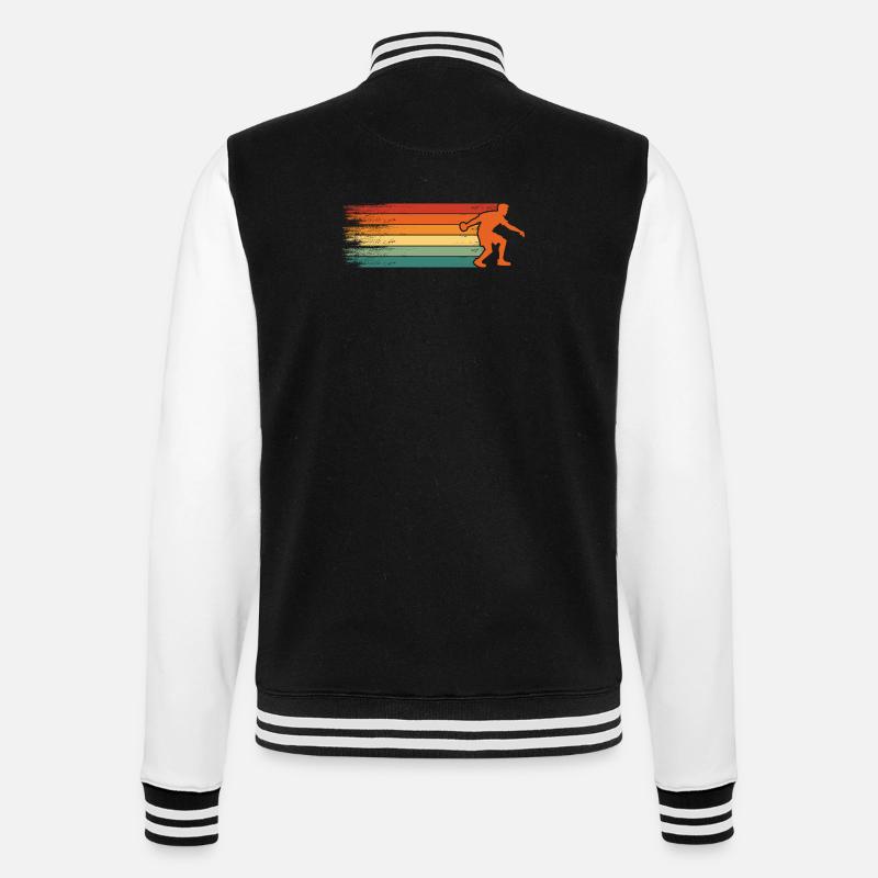 Boule retro Petanque Boule Boule player - College Sweat Jacket - black/white