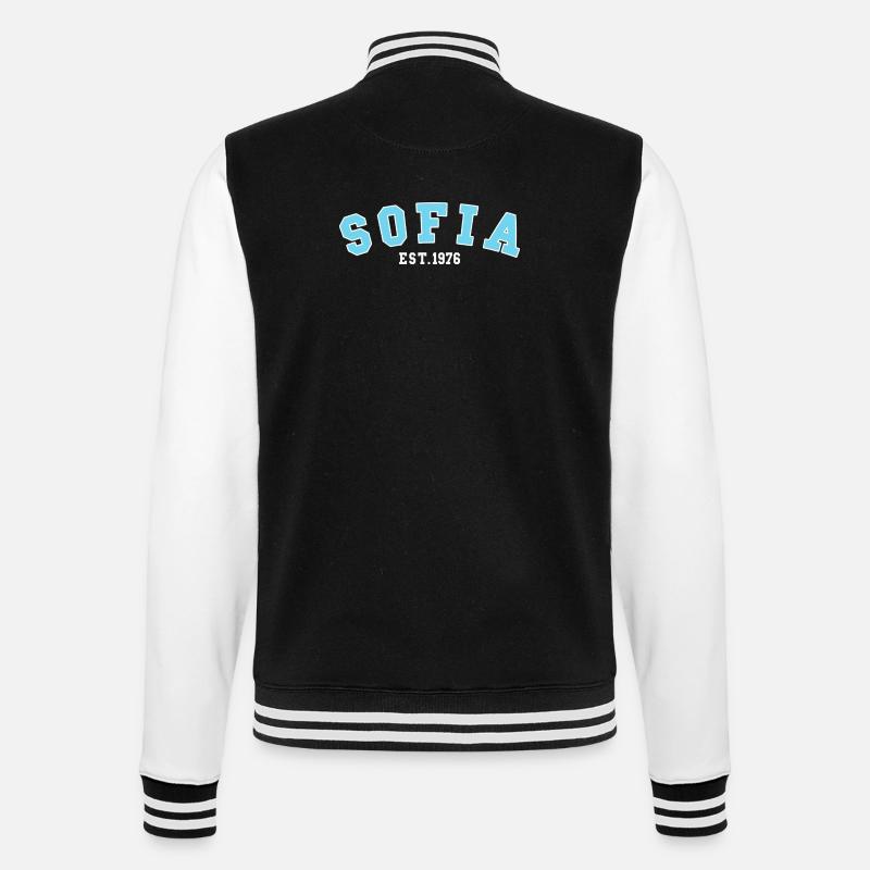 Sofia Est. 1976 - College Sweat Jacket - black/white