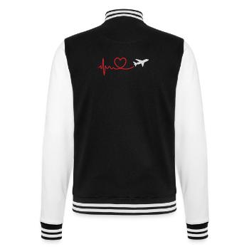 Travel - College Sweat Jacket - black/white - Back - Marisol (170cm)