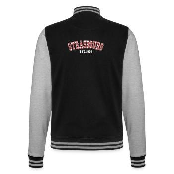 Strasbourg Est. 2006 - College Sweat Jacket - black/heather grey - Back - Marisol (170cm)