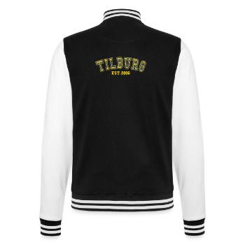 Tilburg gegründet 2006 - College-Sweatjacke - Schwarz/Weiß - Hinten - Marisol (170cm)