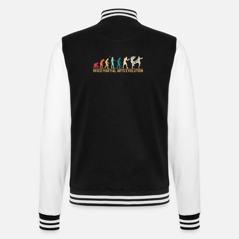 Mixed Martial Arts Evolution Design - College-Sweatjacke - Schwarz/Weiß