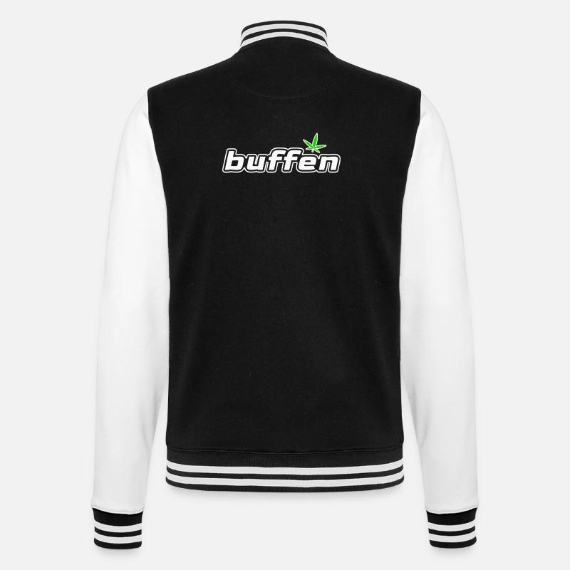 Buffen - College-Sweatjacke - Schwarz/Weiß