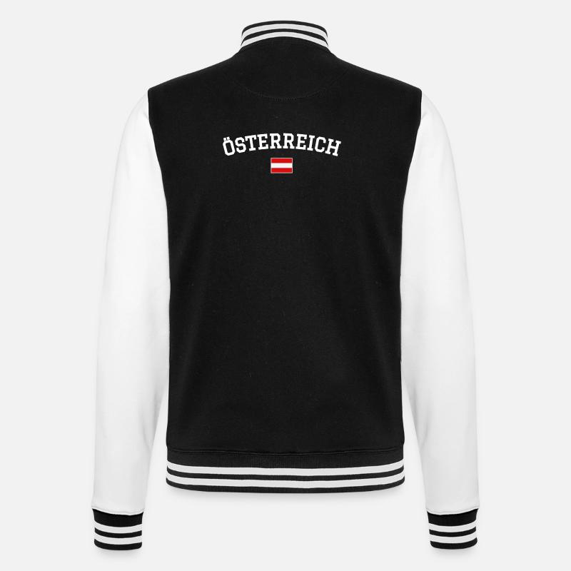 Drapeau autrichien Design blanc - Veste Teddy - noir/blanc