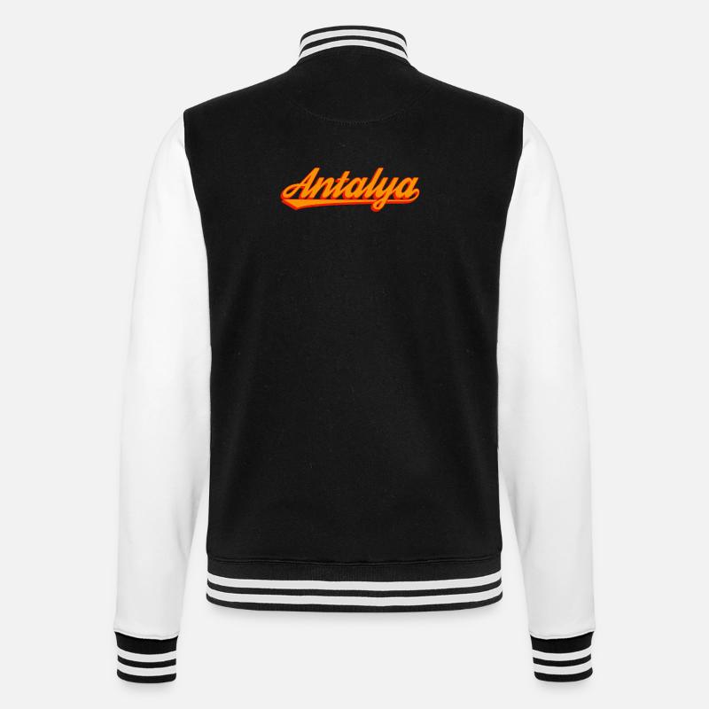 Antalya Sunset Script - College Sweat Jacket - black/white