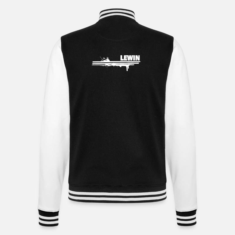 Gift for Lewin - College Sweat Jacket - black/white