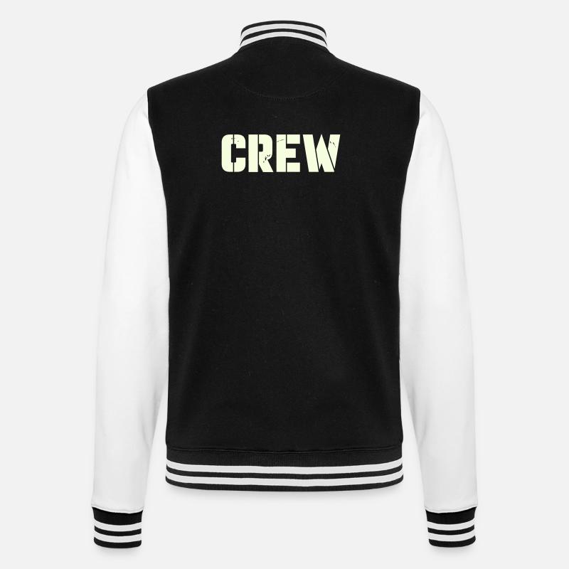 crew - College-Sweatjacke - Schwarz/Weiß