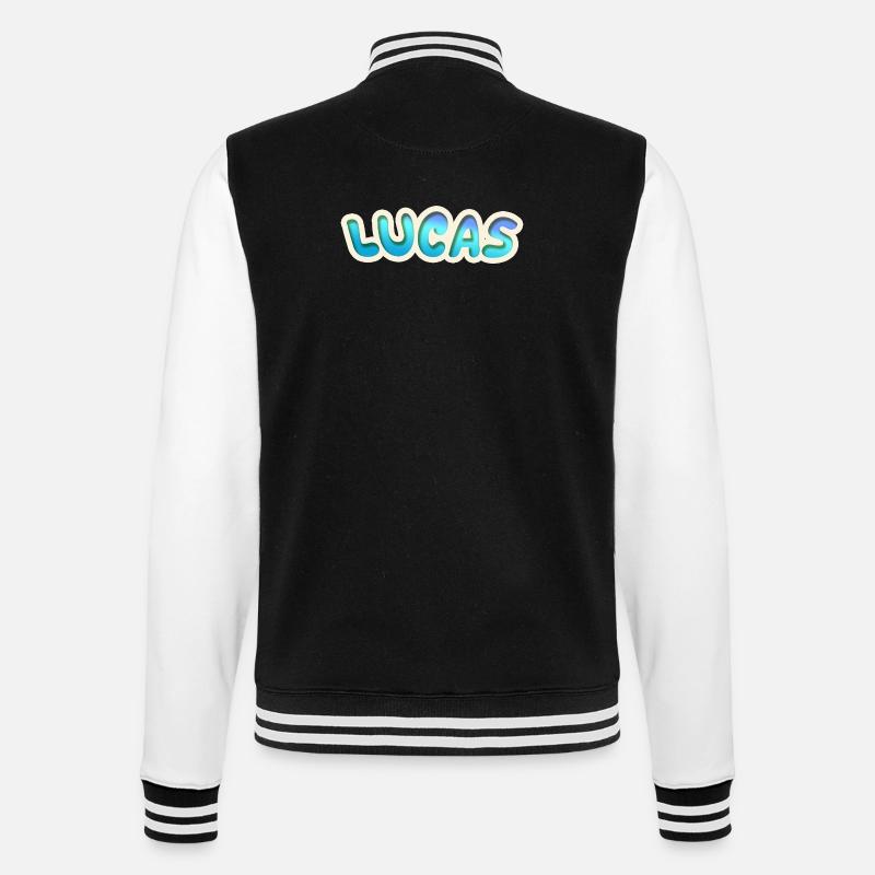 Lucas als Beruf - College-Sweatjacke - Schwarz/Weiß