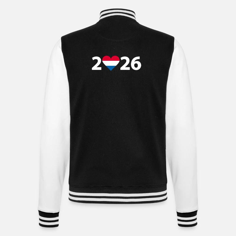 J’aime Pays-Bas 2026, Pays-Bas 2026 - Veste Teddy - noir/blanc