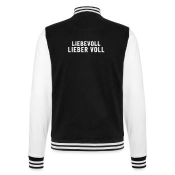 Liebevoll Lieber voll - College-Sweatjacke - Schwarz/Weiß - Hinten - Marisol (170cm)