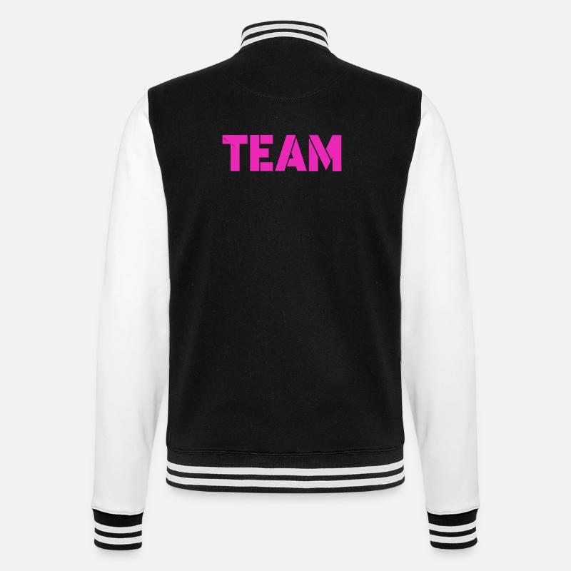 team_1 - College-Sweatjacke - Schwarz/Weiß
