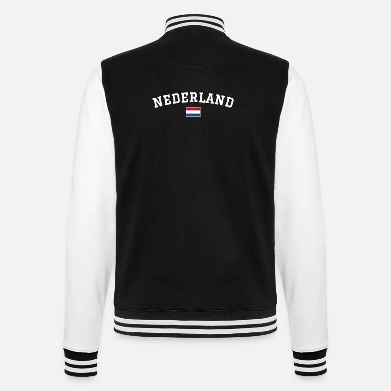 Drapeau des Pays-Bas Blanc - Veste Teddy - noir/blanc