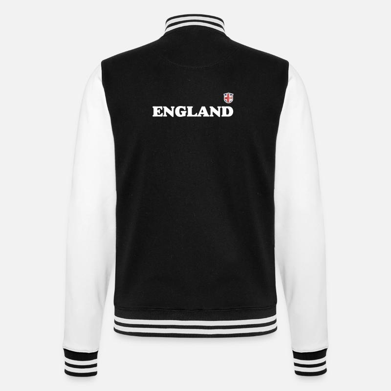 England Crest Typography - College Sweat Jacket - black/white